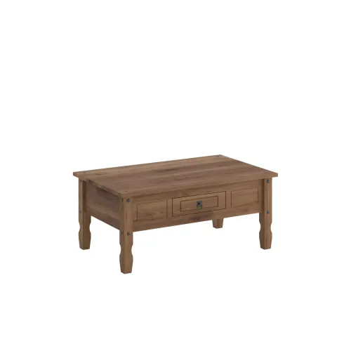 Mesa de Centro - 1 cajón - Nogal en Madera natural - Mesas de living, Uruguay | Concetto Casa