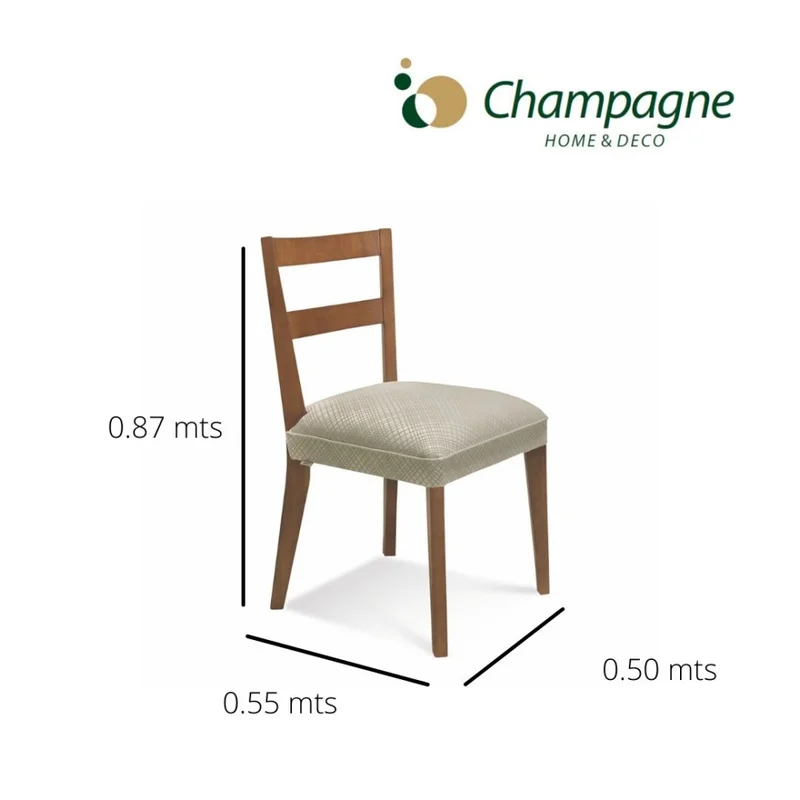 SILLA BAJA - RESPALDO MADERA CLARA - TAPIZADO PU MARFIL en Madera natural - Sillas, Uruguay | Champagne Home, vista 3