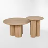 MESA DE CENTRO MONICA SET Roble CIRCULAR - Mesas de comedor, Uruguay | Viasono, vista 3 de 3