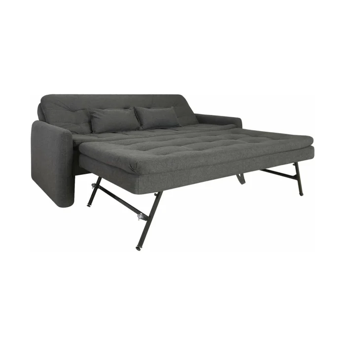 Sillón Cama 3 Cuerpos Tela Gris Madalena Grafito en Gris - Sillones y sofás, Uruguay | Divino, vista 5