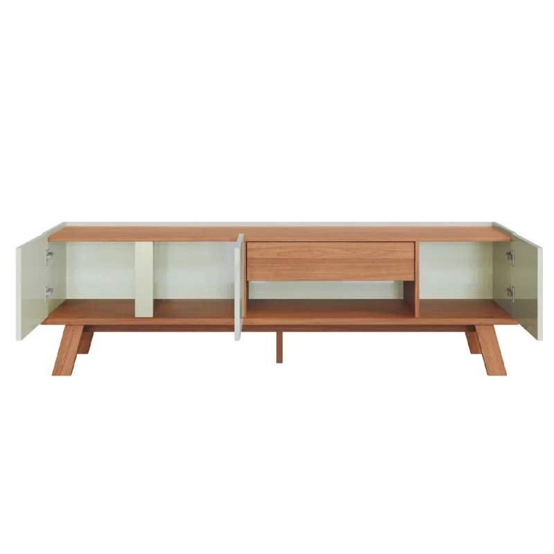 Rack 183cm Linea Lisboa 100% MDF en Madera natural - Muebles para TV, Uruguay | Balton, vista 8