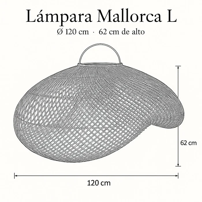 Lámpara de Ratán Mallorca L | Casakos en Madera natural - Lámparas colgantes, Uruguay | Casakos, vista 5