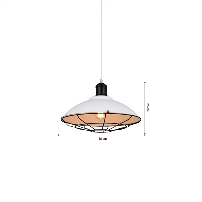 Luminaria Colgante Denver Blanca ø 38 cm en Blanco - Lámparas colgantes, Uruguay | Serlux, vista 5