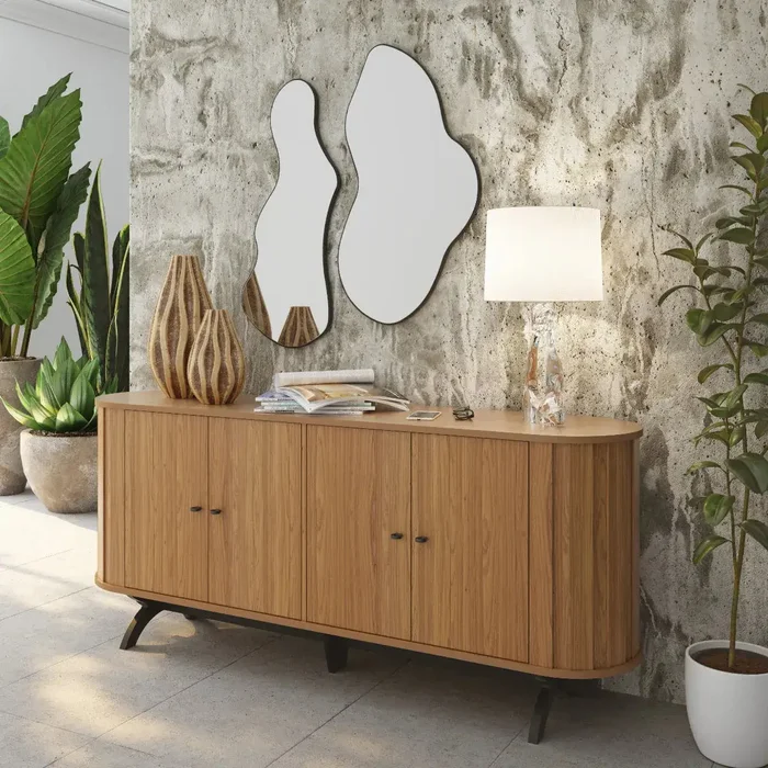 Aparador Curvo 180cm 100% MDF - Linea Factory en Madera natural - Aparadores y recibidores, Uruguay | Balton, vista 5