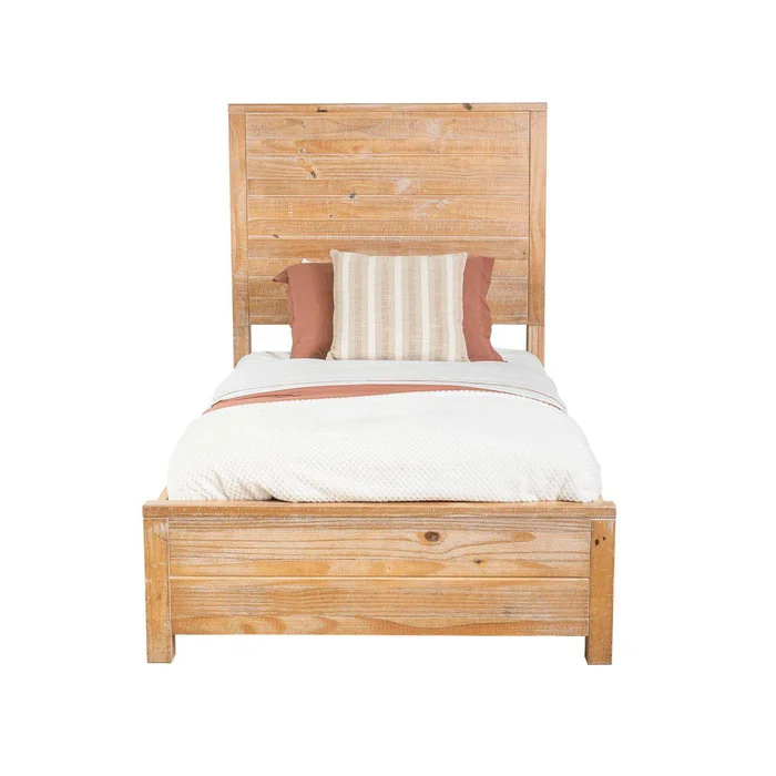 Cama 1 Plaza Madera Natural-beige Montauk en Madera natural - Dormitorio, Uruguay | Divino, vista 3