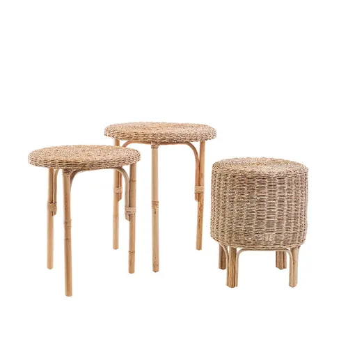 CONJUNTO MESAS LATERALES GATRI 50DIAMX35/40/45H CM - Mesas de arrimo, Uruguay | Vinibel