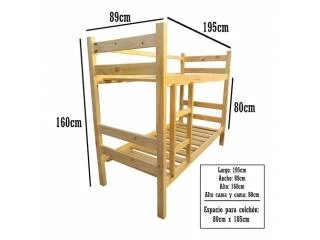 Cucheta de Pino en Marrón - Dormitorio, Uruguay | Quesal, vista 2