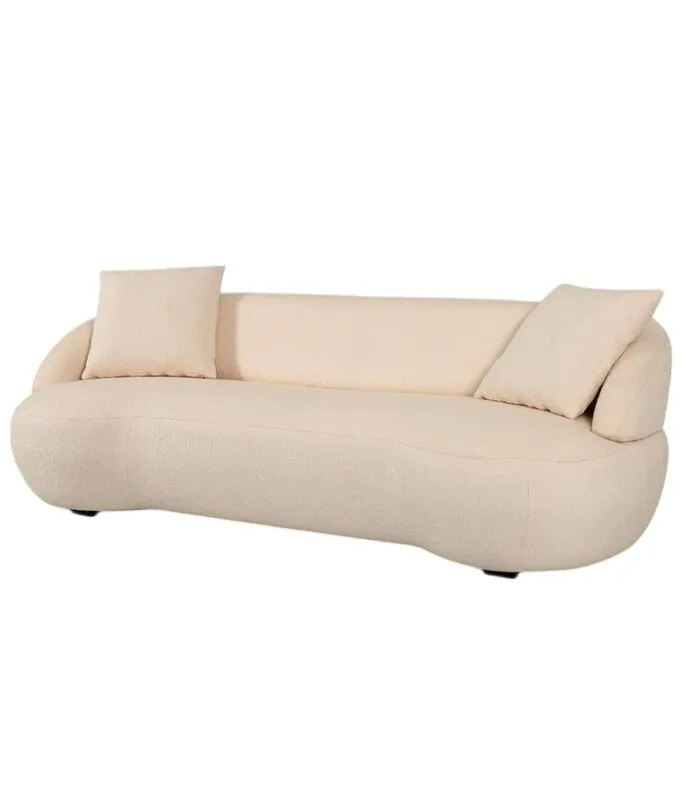 SOFA LEE 220X90X70CM TELA BOUCLE CRUDO en Beige - Sillones y sofás, Uruguay | Vinibel
