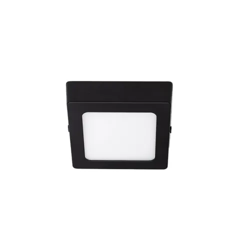 Panel LED Cuadrado de Adosar Negro 6W Luz Cálida en Negro - Lámparas colgantes, Uruguay | Serlux