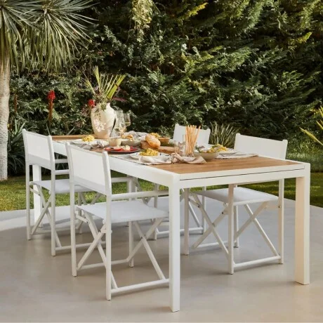Mesa de jardin extensible Osaka - Blanca en Blanco - Muebles para el exterior, Uruguay | La Cueva Muebles, vista 6