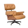 Butaca C/puff 1 Cuerpo Cuero-100-natural Marron Eames Camel en Beige - Sillones y sofás, Uruguay | Divino, vista 3 de 9