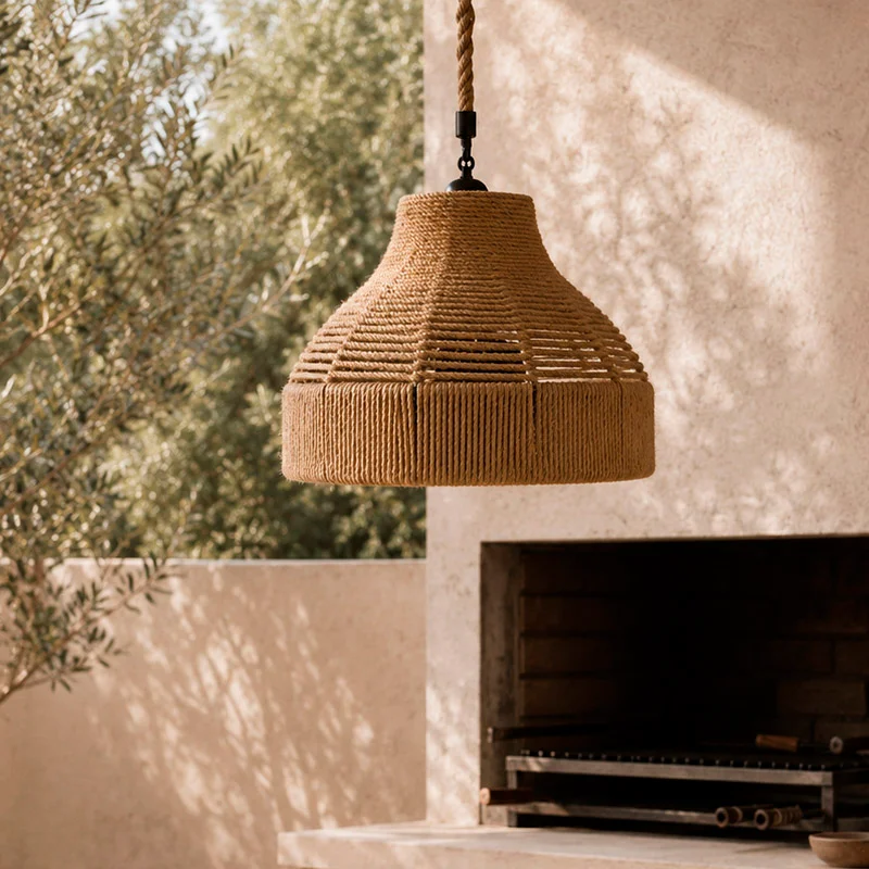 Lámpara colgante en cuerda sisal Juana en Marrón - Lámparas colgantes, Uruguay | Alta Gracia Deco, vista 5