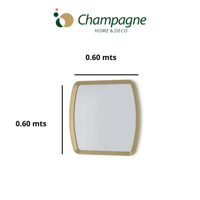 ESPEJO FRAME 60X60. ESPEJO PLATA LACA BRONCE en Cobre - Espejos, Uruguay | Champagne Home, vista 2