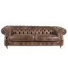 Sofa 3 Cuerpos Cuero-100-natural Marron New Chesterfield Choc. en Marrón - Sillones y sofás, Uruguay | Divino, vista 3 de 6