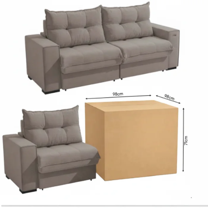 Sofa Dorian 236CM - Retractil/Reclinable en Beige - Sillones y sofás, Uruguay | Balton, vista 24
