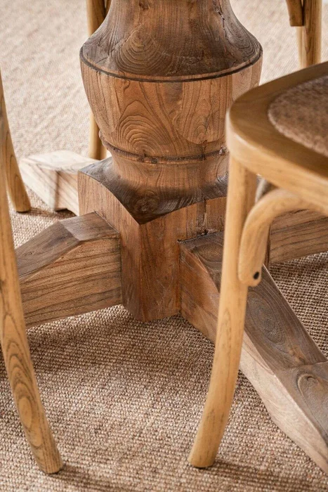 MESA COMEDOR EXTENSIBLE - 1.20 A 1.70 MTS - OLMO en Madera natural - Mesas de comedor, Uruguay | La Iberica, vista 12