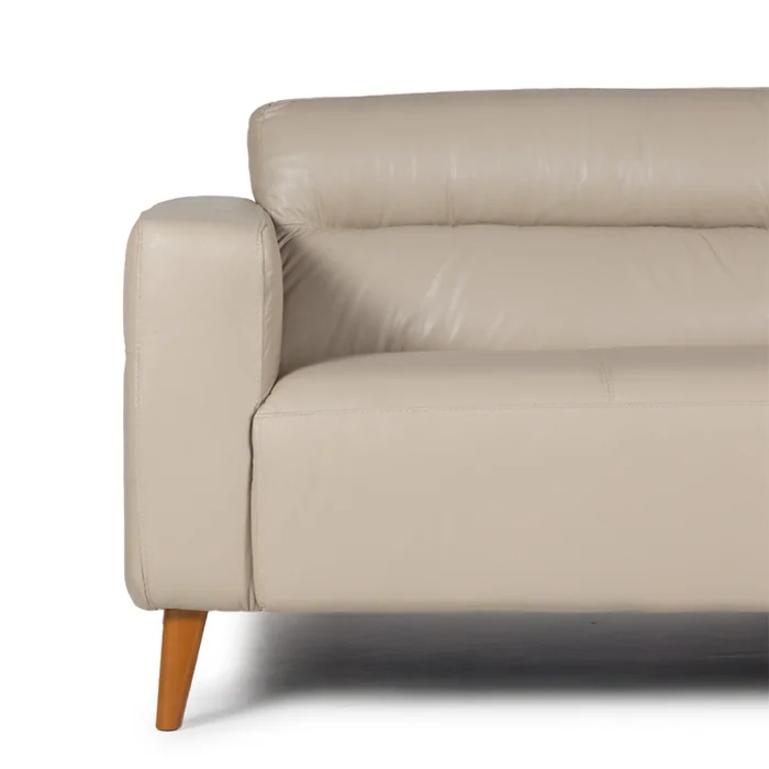 Sofá Bonner - Cuero Básico - 3 cuerpos - 519 (Beige) en Beige - Sillones y sofás, Uruguay | NYR, vista 3