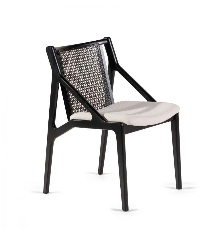 SILLA RAGNAR MADERA NEGRA Y TELA en Negro - Sillas, Uruguay | Vinibel