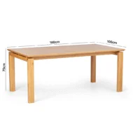 Mesa de Comedor Piazza 1,80mt en Madera natural - Mesas de comedor, Uruguay | Casa Brava, vista 9