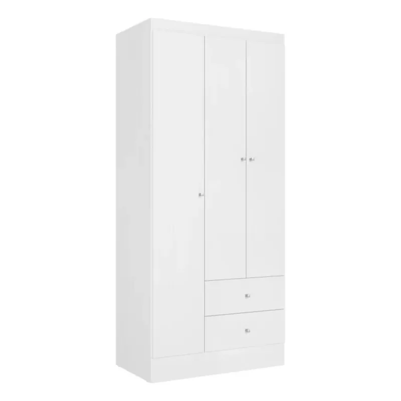 Ropero 3 puertas Linea Astro - Blanco en Blanco - Roperos y placares, Uruguay | Nario Hogar