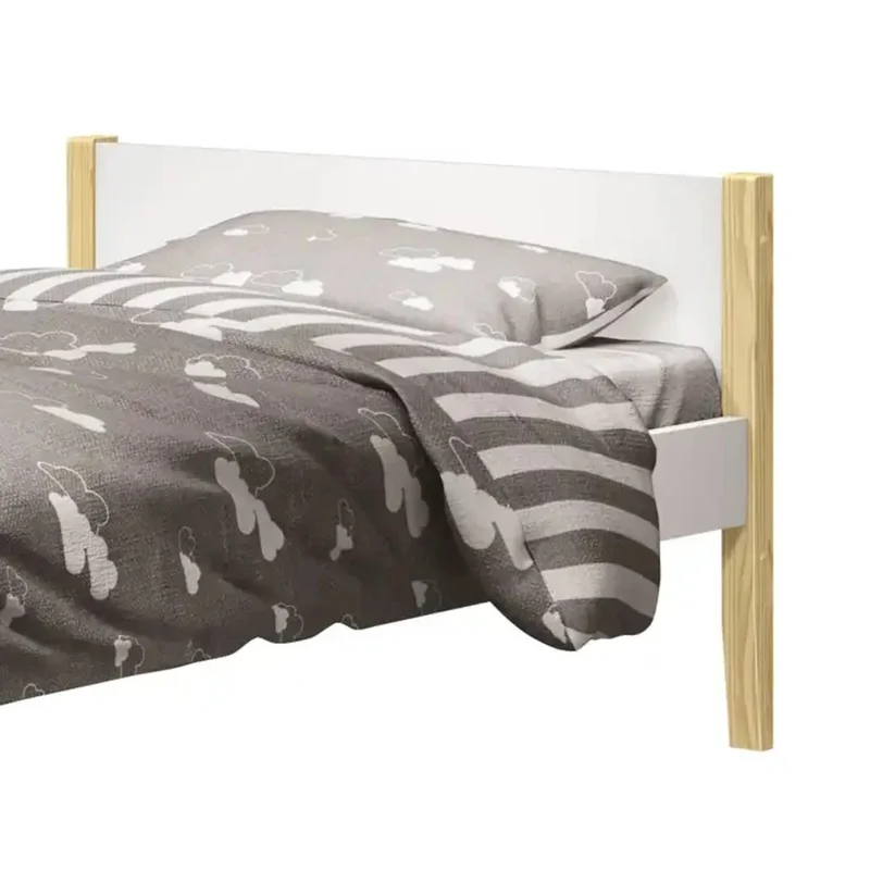 Cama 1 Plaza - Simba - Blanco/Natural en Blanco - Dormitorio, Uruguay | Ecowood, vista 4