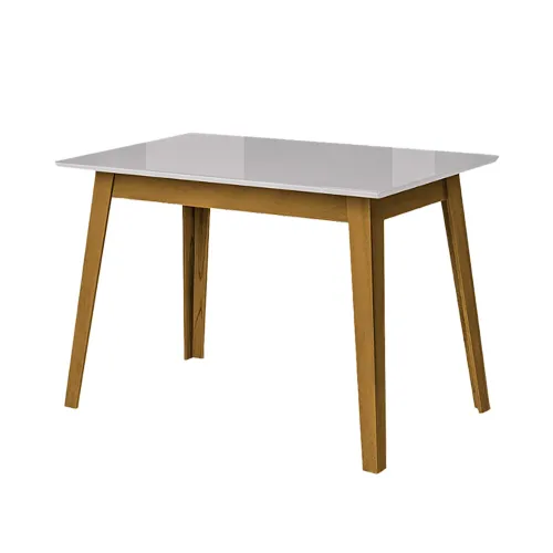 Mesa Nova York 1.36x0.90 C/vidrio Color Blanco (43) en Blanco - Mesas de comedor, Uruguay | Castro