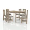 MH- JUEGO DE COMEDOR ITALIA 6 SILLAS EUCALIPTO RUSTICO - Mesas de comedor, Uruguay | Alfa Ventas, vista 1 de 4