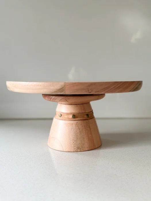 Pie de torta giratorio alto en Madera natural - Decoración, Uruguay | Dreams On Time