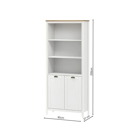 Biblioteca con puertas Linea Rivery en Blanco - Bibliotecas, Uruguay | La Cueva Muebles, vista 19