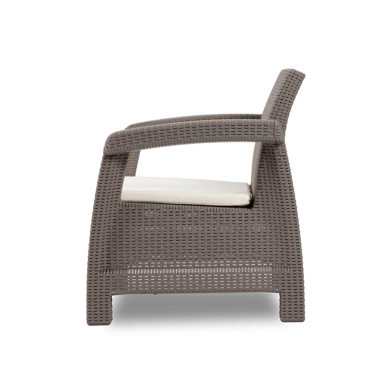 Juego de Jardín Mykonos - 2 butacas y mesa - Greige en Gris - Muebles para el exterior, Uruguay | Nyr, vista 4