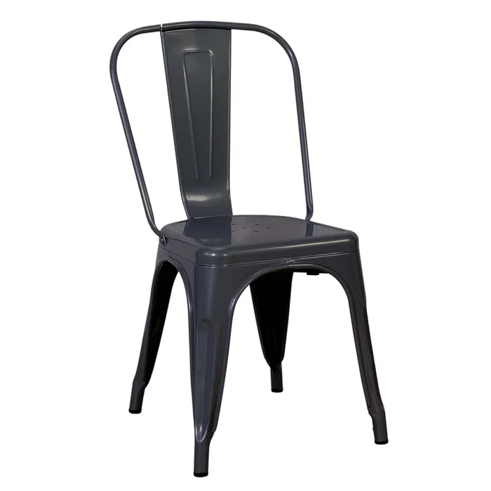 Silla De Comedor Cy-20002 Metal Negro Estilo Tolix en Negro - Sillas, Uruguay | Divino, vista 2