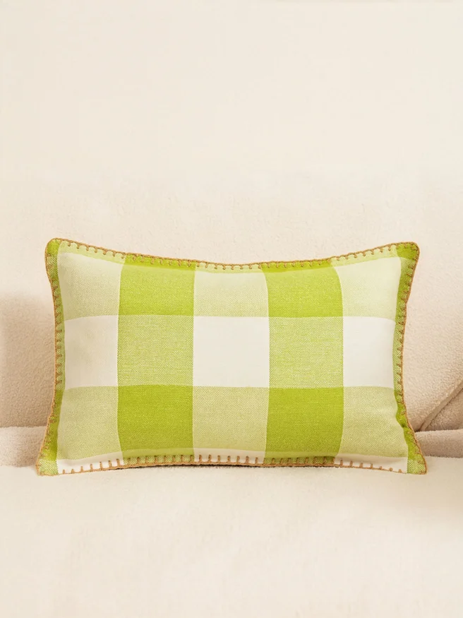 Almohadón Cuadros Campestre en Verde - Textiles, Uruguay | Cabana, vista 2