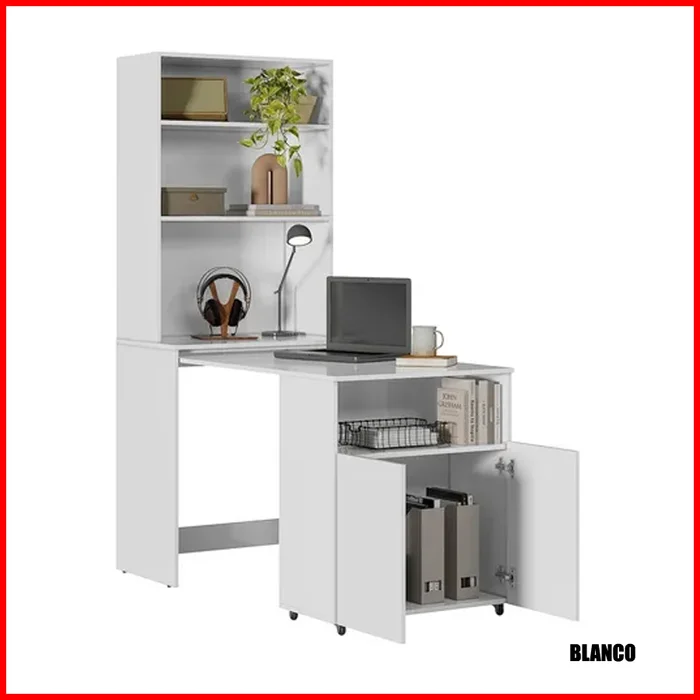 Mesa escritorio repisa multifuncion – Duo 2522 en Blanco - Escritorios y sillas de escritorio, Uruguay | Punto Unión
