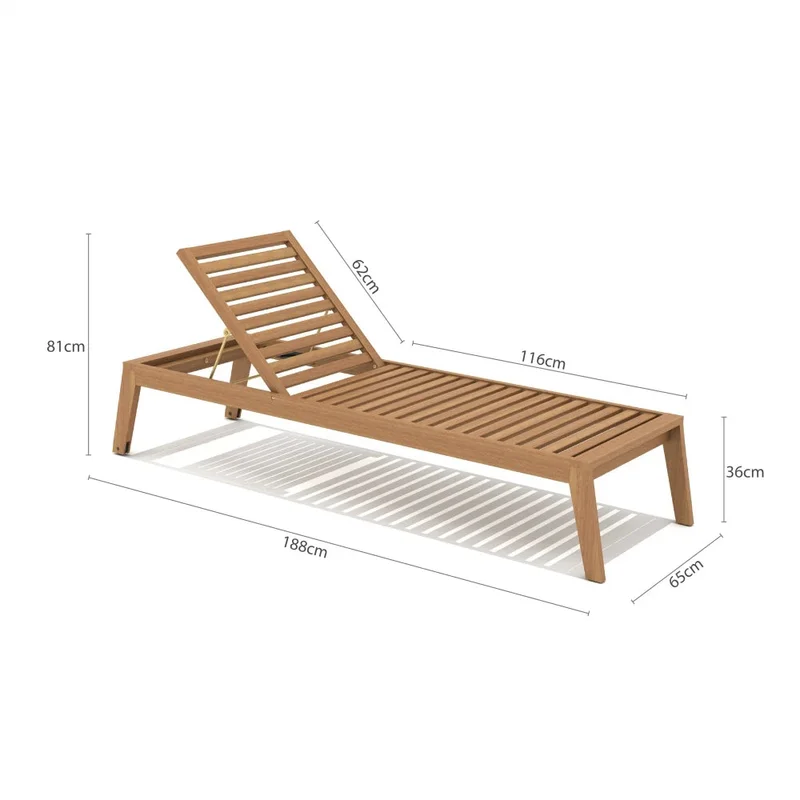 Reposera Tumbona - Martensville en Madera natural - Muebles para el exterior, Uruguay | Ecowood, vista 4