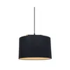 Colgante pantalla de tela negra y detalles en madera 40cm en Negro - Lámparas colgantes, Uruguay | Iluminica, vista 1 de 6
