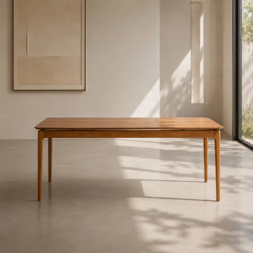 Mesa de Comedor Wind - 180 x 90 - Canela en Blanco, Uruguay | NYR