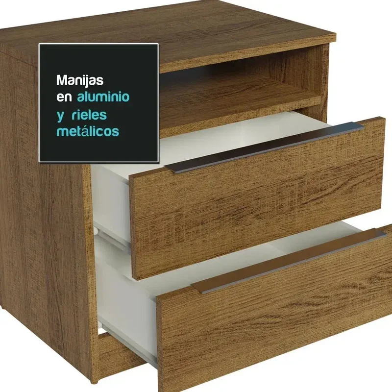 Mesa de Luz con 2 Cajones en Blanco - Mesas de luz, Uruguay | Balton, vista 13
