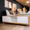 Rack Zúrich 160cm - Blanco/ Marrón - Muebles para TV, Uruguay | Berna home, vista 5 de 8