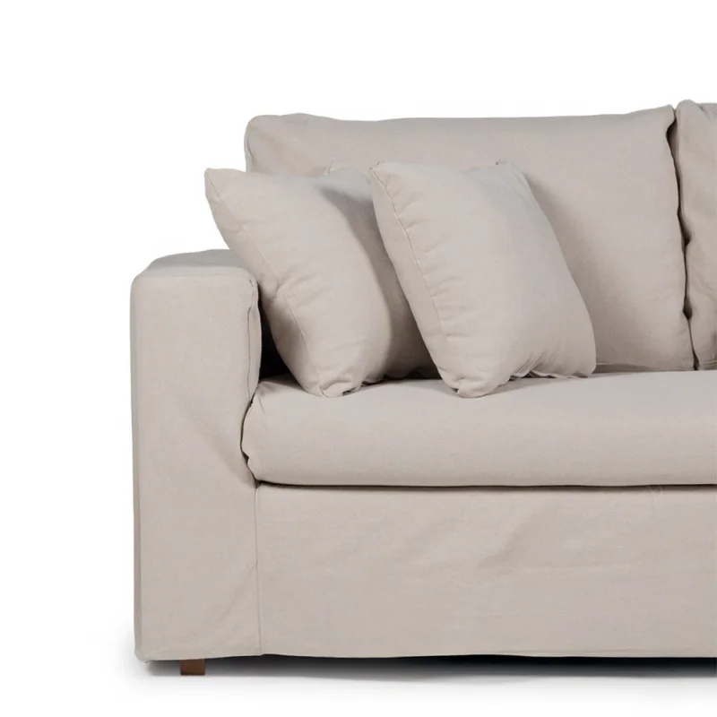 Sofá Moscow con Funda - Tela Rústica - 2,5 cuerpos - TD5263-1636 (Capuccino) en Beige - Sillones y sofás, Uruguay | NYR, vista 3