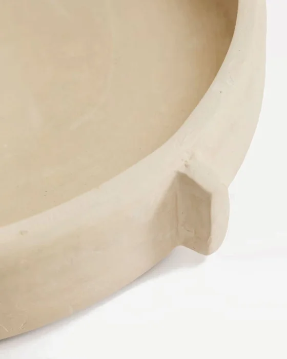 Centro de mesa Mireni de papel maché beige Ø 31 cm en Beige - Jarrones, Uruguay | Kavehome, vista 3