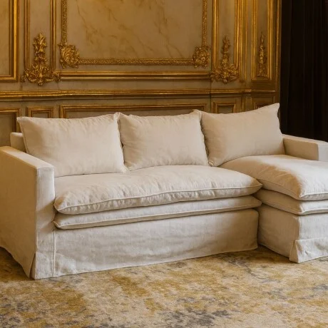 Sillon 3 Cuerpos Con Chaise Alaska en Blanco - Sillones y sofás, Uruguay | La Cueva Muebles, vista 8