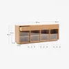 Aparador Helvine 4 puertas y 4 cajones chapa de roble y cristal templado 200x75cm FSC 100% en Marrón - Aparadores y recibidores, Uruguay | Kavehome, vista 10 de 10