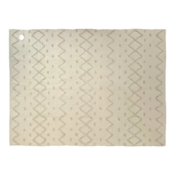 ALFOMBRA NATURAL 170X250CM PUNTOS ZIGZAG en Beige - Alfombras, Uruguay | Decohogar