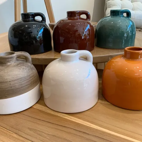 Botellon ceramica bajo - Jarrones, Uruguay | FMB