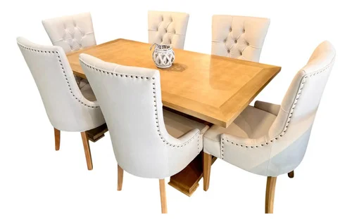 Juego De Comedor Madera Ozark Home 6 Sillas Cleo Mesa 180 Cm A Eleccion en A Eleccion - Mesas de comedor, Uruguay | Ozark Home, vista 2