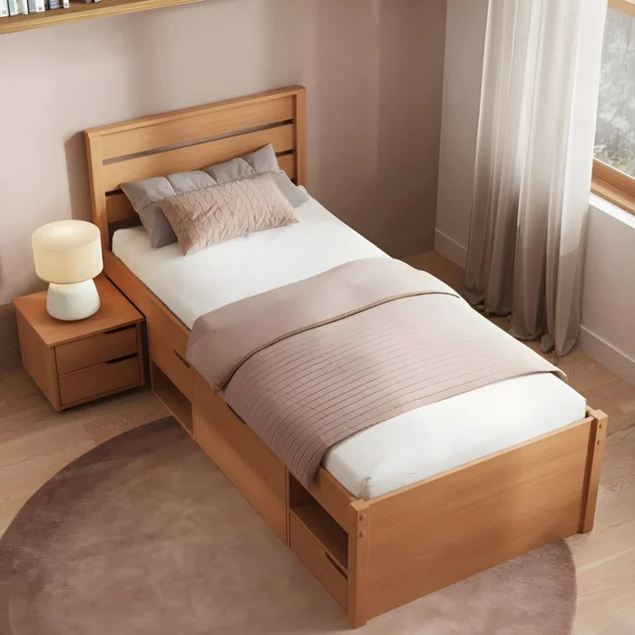 Respaldo 1 Plaza Madera maciza - Funcional - Marrón en Madera natural - Respaldos de cama, Uruguay | Ecowood, vista 3