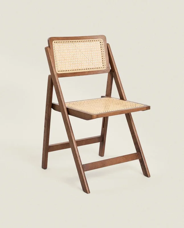SILLA PLEGABLE MADERA Y RATÁN en Madera natural - Sillas, Uruguay | Zara Home, vista 3