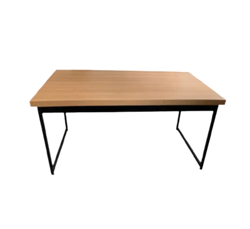 Mesa de Comedor Oxford Rectangular 150 cm (Marrón Claro - Hierro Negro) en Marrón - Mesas de comedor, Uruguay | Berna home
