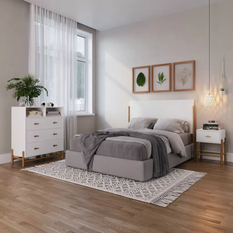Respaldo Ring en Blanco - Respaldos de cama, Uruguay | Concetto Casa