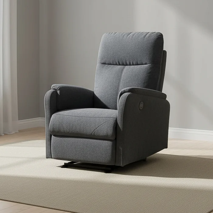 Sofá Reclinable Elétrico 1 Cuerpo Tela Gris Homero en Gris - Sillones y sofás, Uruguay | Divino